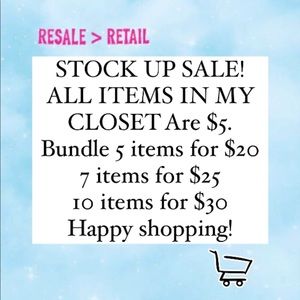 ALL ITEMS $5! Shop and bundle today!